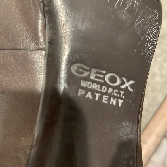 GOEX Heels Women Size8 EU38.5 Taupe Italian Design Medium Heel Insole Square Toe - Picture 13 of 15